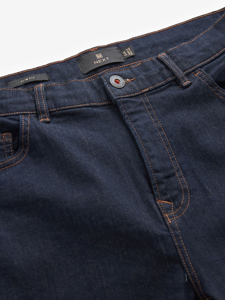 Indigoblau Rinse - Einzeln - Slim Fit Classic Stretch-Jeans - Image 10 of 11