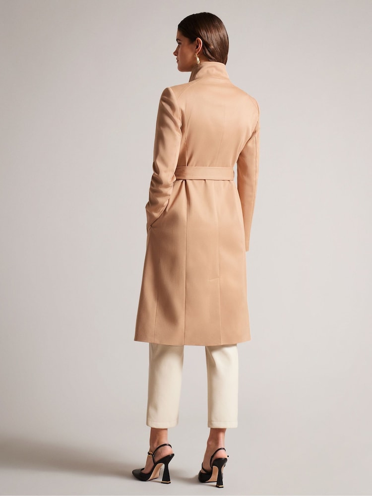 Ted Baker Brown Rosina Midi Length Wrap Trench Coat - Image 2 of 7