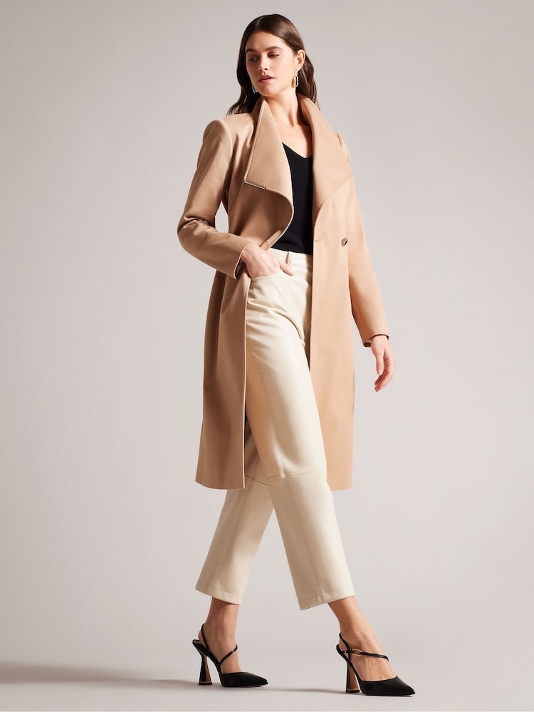 Ted Baker Brown Rosina Midi Length Wrap Trench Coat - Image 3 of 7