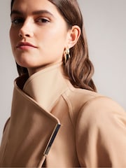 Ted Baker Brown Rosina Midi Length Wrap Trench Coat - Image 4 of 7