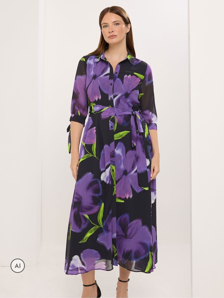 Star by Julien MacDonald Flower Printed Shirt Dress - صورة 1 من 6 Star by Julien MacDonald Flower Printed Shirt Dress - صورة 1 من 6