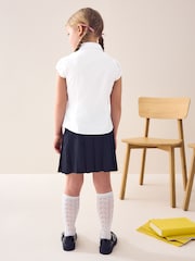 White Regular Fit Puff Sleeve Lace Trim School Blouse (3-14yrs) - Image 3 of 7