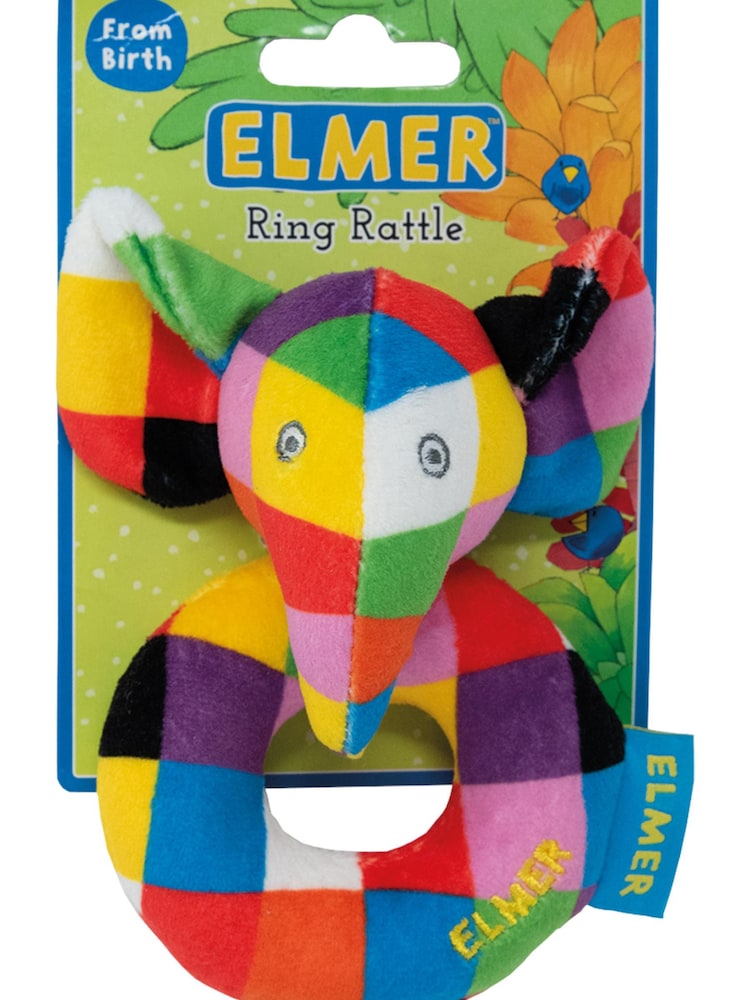 Rainbow Designs Red Elmer Comfort Blanket And Ring Rattle - Image 4 of 4