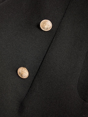 Black Button Detail Shorts - Image 5 of 5