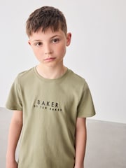 zelena - Baker by Ted Baker 100% Bombaž majica in lahke hlače za prosti čas Set - Slika 4 iz 10