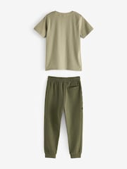 zelena - Baker by Ted Baker 100% Bombaž majica in lahke hlače za prosti čas Set - Slika 7 iz 10