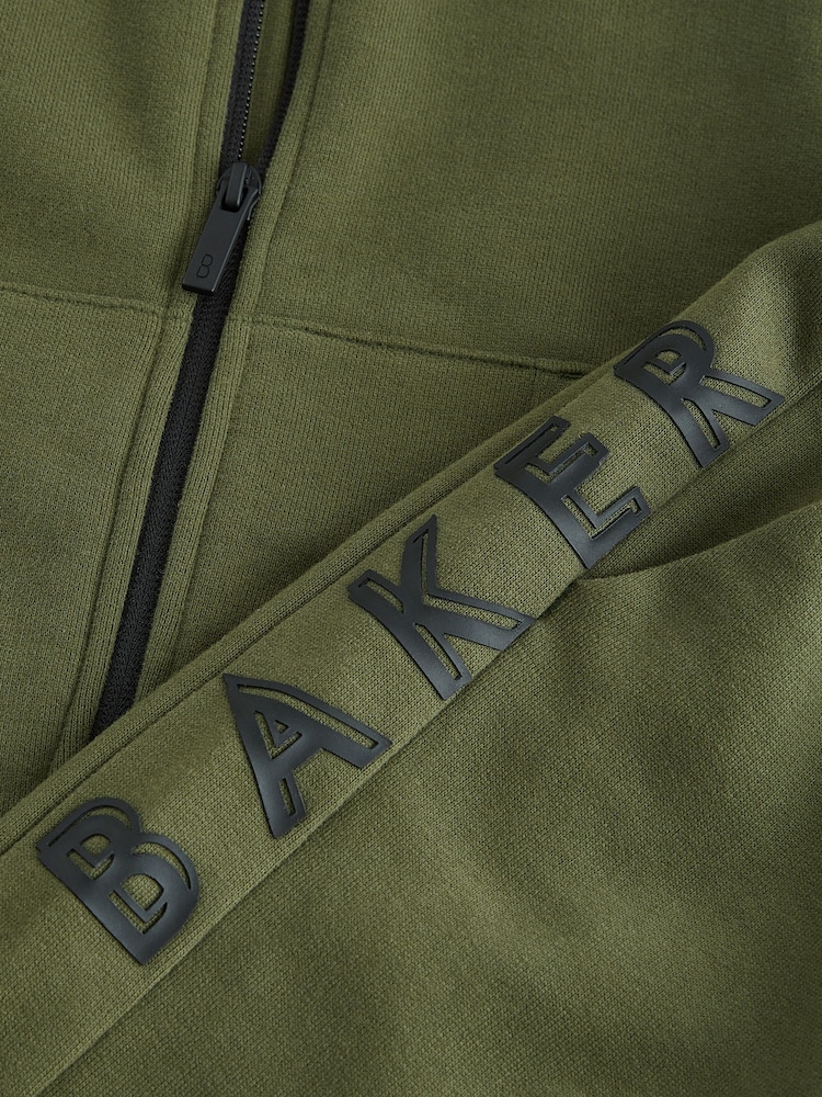 Зеленый хаки - Baker by Ted Baker Толстовка и комплект джоггеров на молнии из 100% хлопка - Image 11 of 11