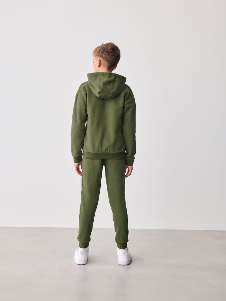 Зеленый хаки - Baker by Ted Baker Толстовка и комплект джоггеров на молнии из 100% хлопка - Image 2 of 11