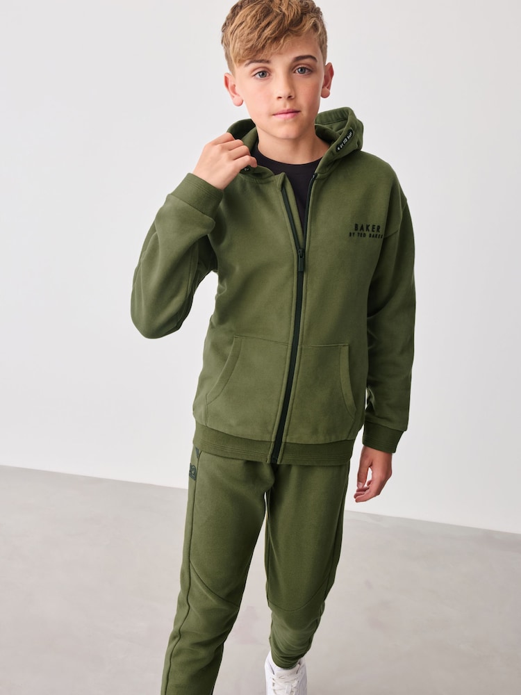 Baker by Ted Baker Zip Through 100% Cotton Hoodie and Jogger Set - Image 4 of 11