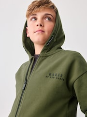 Зеленый хаки - Baker by Ted Baker Толстовка и комплект джоггеров на молнии из 100% хлопка - Image 5 of 11