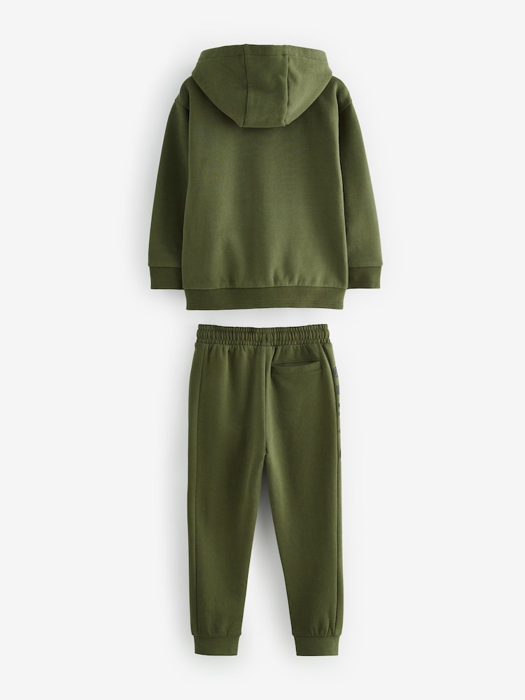 Baker by Ted Baker Zip Through 100% Cotton Hoodie and Jogger Set - Image 8 of 11