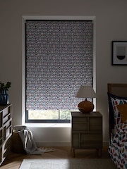 Multi Blue Ready Made Blackout Sketch Print Roller Blind - Image 3 of 8