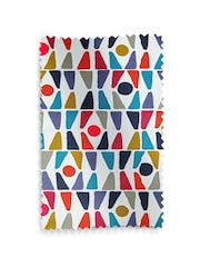 Multi Blue Ready Made Blackout Sketch Print Roller Blind - Image 4 of 8