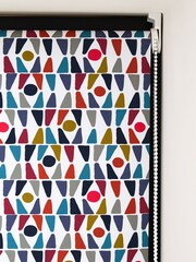 Multi Blue Ready Made Blackout Sketch Print Roller Blind - Image 5 of 8