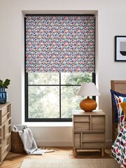 Multi Blue Ready Made Blackout Sketch Print Roller Blind - Image 7 of 8