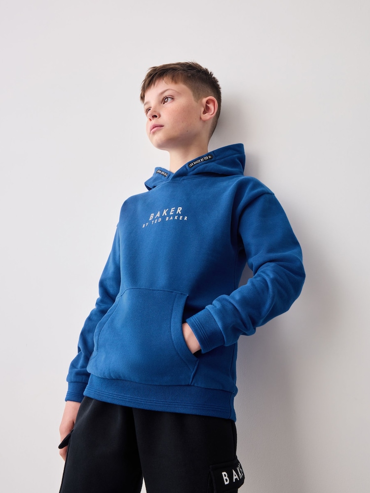 Baker by Ted Baker Overhead 100% Cotton Hoodie - Image 2 of 9 Baker by Ted Baker Overhead 100% Cotton Hoodie - Image 2 of 9