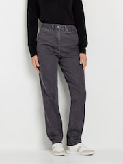 Long Tall Sally Grey UNA Stretch Mom Jeans - Image 1 of 6