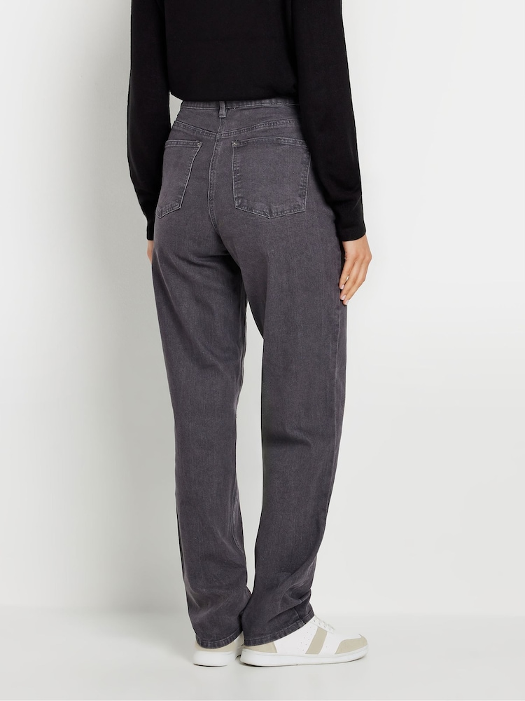 Long Tall Sally Grey UNA Stretch Mom Jeans - Image 2 of 6