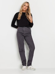 Long Tall Sally Grey UNA Stretch Mom Jeans - Image 3 of 6