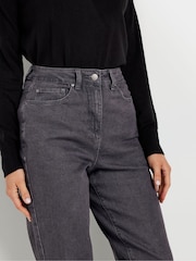 Long Tall Sally Grey UNA Stretch Mom Jeans - Image 4 of 6