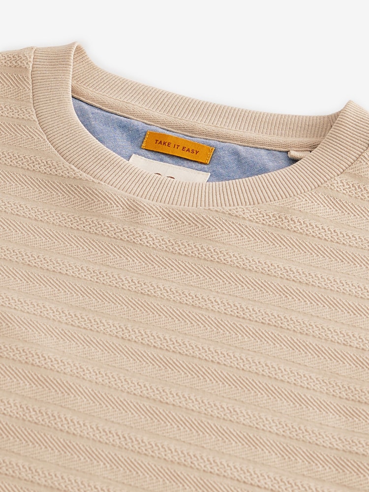 Light Stone Textured Relaxed Fit T-Shirt - Image 2 of 3