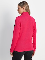 Tog 24 Pink Pearson Knit Look Zip Neck Fleece - Image 2 of 6