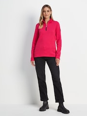 Tog 24 Pink Pearson Knit Look Zip Neck Fleece - Image 3 of 6
