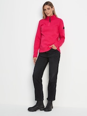 Tog 24 Pink Pearson Knit Look Zip Neck Fleece - Image 4 of 6
