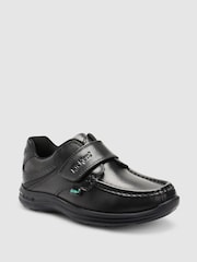 Kickers Black Junior Reasan Strap Leather Shoes - Image 2 of 4