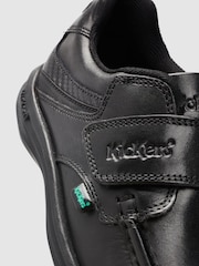 Kickers Black Junior Reasan Strap Leather Shoes - Image 4 of 4