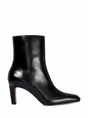 Dune London Black Wide Fit Ovation Square Toe Heeled Boots - Image 2 of 6