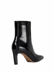 Dune London Black Wide Fit Ovation Square Toe Heeled Boots - Image 4 of 6