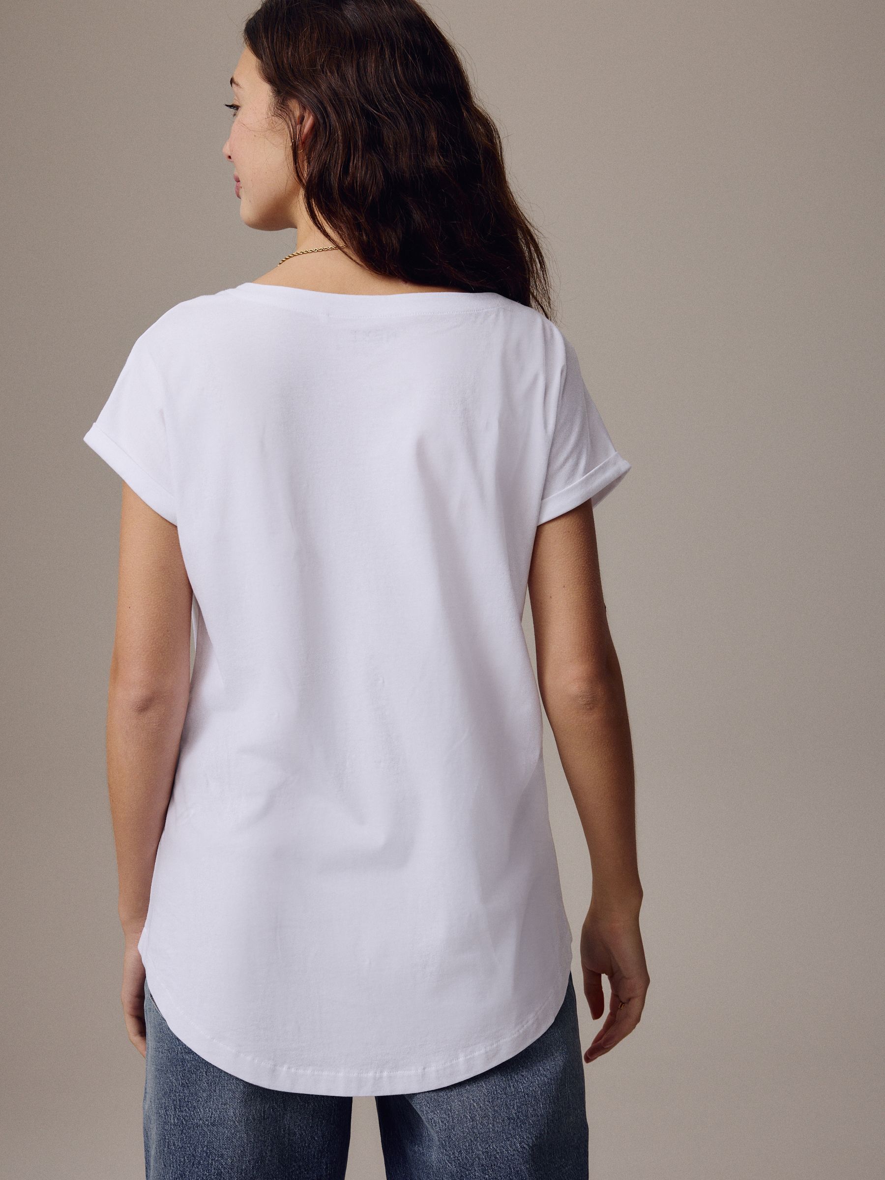 White cap sleeve t shirt hotsell