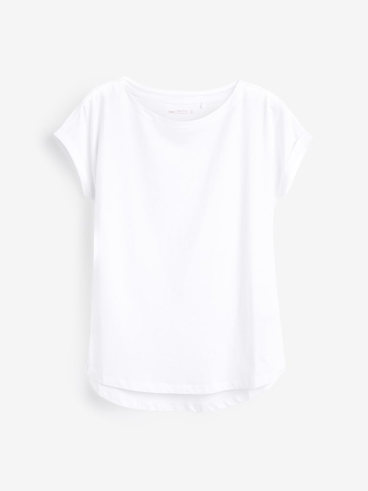 Blanc - Haut t-shirt à manches cap - Image 5 of 6