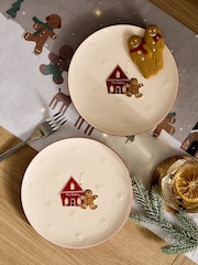 Set of 2 Natural Gingerbread Side Plates - Image 1 of 4