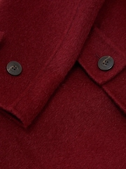 Reiss Red Alara Tall Wool-Blend Blindseam Long Coat - Image 9 of 10