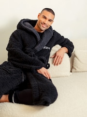 Personalised Premium Borg Maxi Dressing Gown By Lulabay - Image 1 of 1