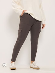 Yours Curve Brown Cargo Leggings - Image 1 of 7