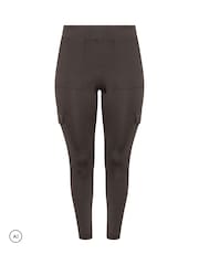 Yours Curve Brown Cargo Leggings - Image 5 of 7