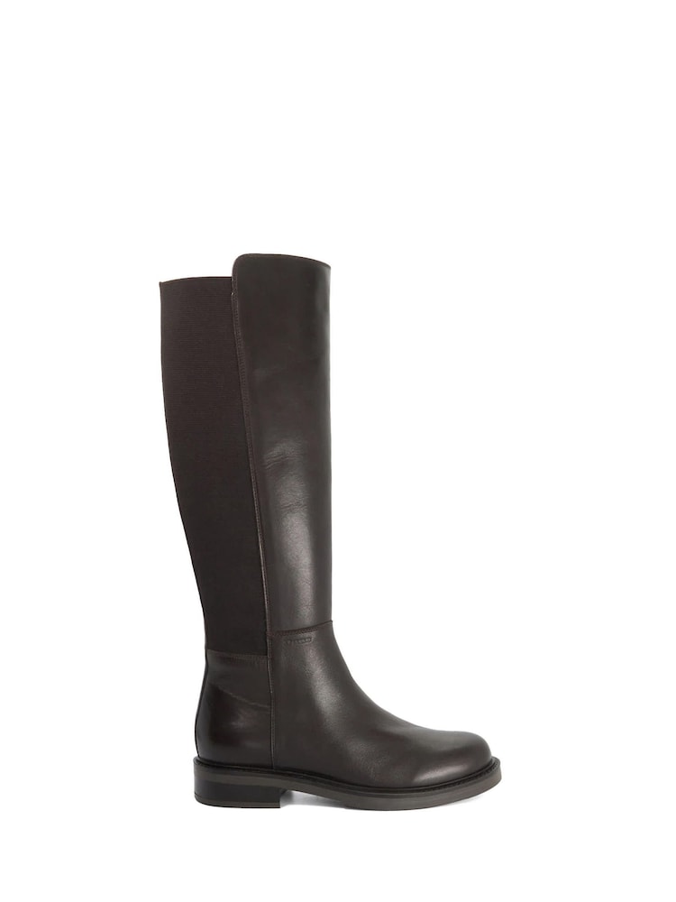 Dune London Brown Tallos Knee High Boots - Image 1 of 5 Dune London Brown Tallos Knee High Boots - Image 1 of 5