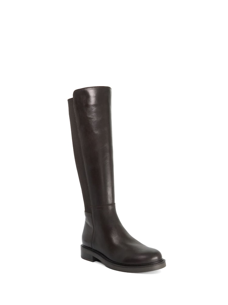Dune London Brown Tallos Knee High Boots - Image 2 of 5 Dune London Brown Tallos Knee High Boots - Image 2 of 5