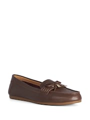 Dune London Brown Girella Loafers - Image 1 of 5