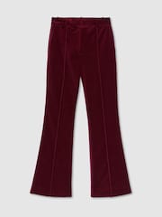 Қою қызыл - Reiss Wren Velvet Flared Tuxedo Trousers - 5суретінің 2 суреті