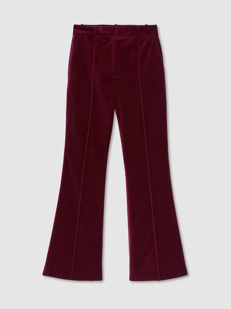 Қою қызыл - Reiss Wren Velvet Flared Tuxedo Trousers - 5суретінің 2 суреті Қою қызыл - Reiss Wren Velvet Flared Tuxedo Trousers - 5суретінің 2 суреті