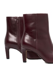Dune London Red Wide Fit Ovation Square Toe Heeled Boots - Image 6 of 6