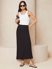 Lipsy White Whipstitch Trim Round Neck Vest - Image 3 of 4