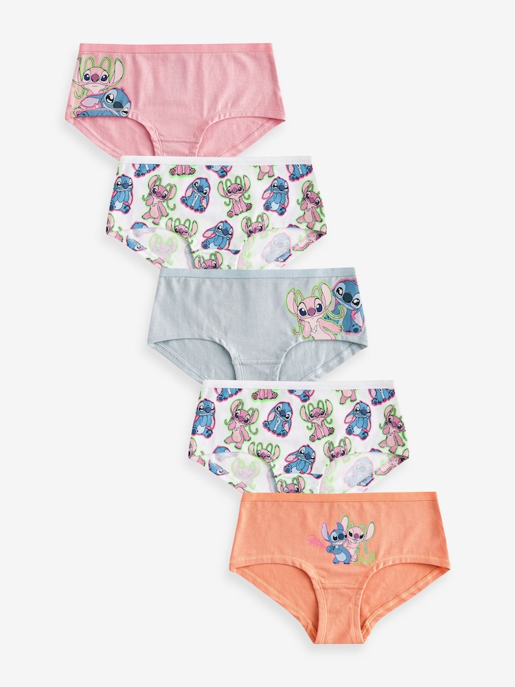 Blue/Orange Lilo And Stitch Hipster Briefs 5 Pack (2-16yrs) - Image 1 of 8