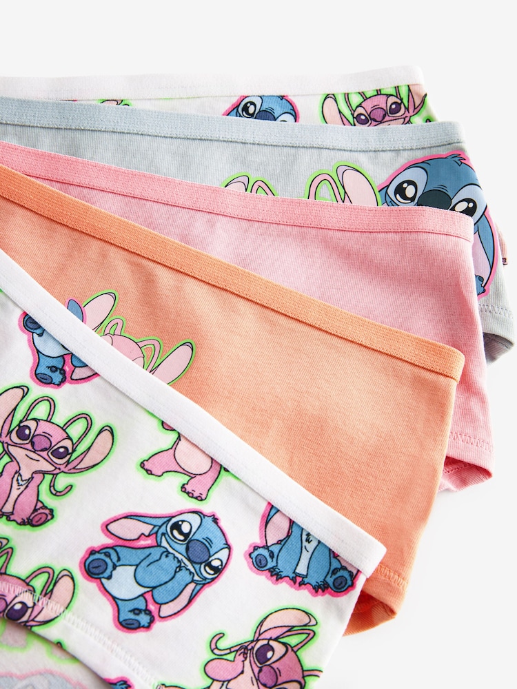 Blue/Orange Lilo And Stitch Hipster Briefs 5 Pack (2-16yrs) - Image 8 of 8