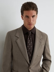 سترة بليزر بدلة من مزيج صوف مع تويل بصَف أزرار واحد Terrain Jacket من Reiss - صورة 8 من 10