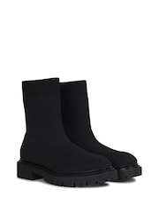 Linzi Black Jayde Black Flyknit Ankle Boots - Image 4 of 5